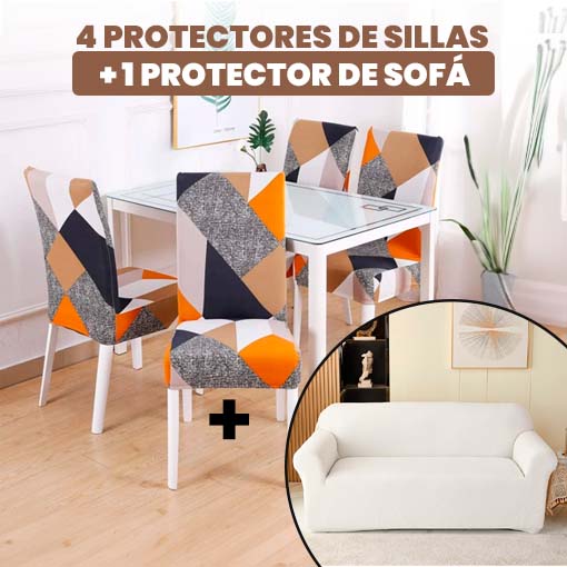 COMBO PROTECTORES 😱😍 ¡1 protector de sofá + 6 protectores de silla!