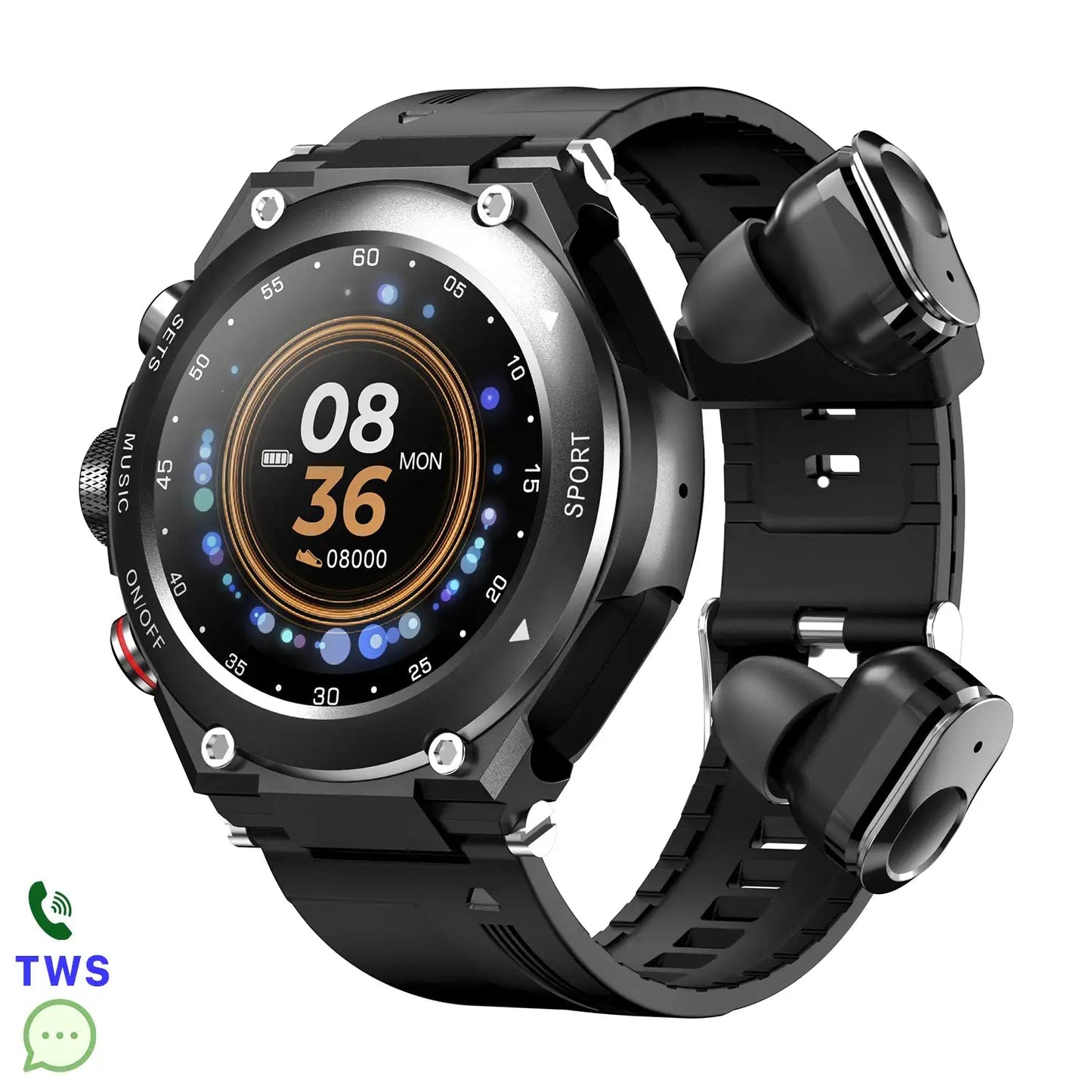 SMARTWATCH CON AUDÍFONOS INCORPORADOS 😍😱 ¡Ambos en un solo dispositivo!
