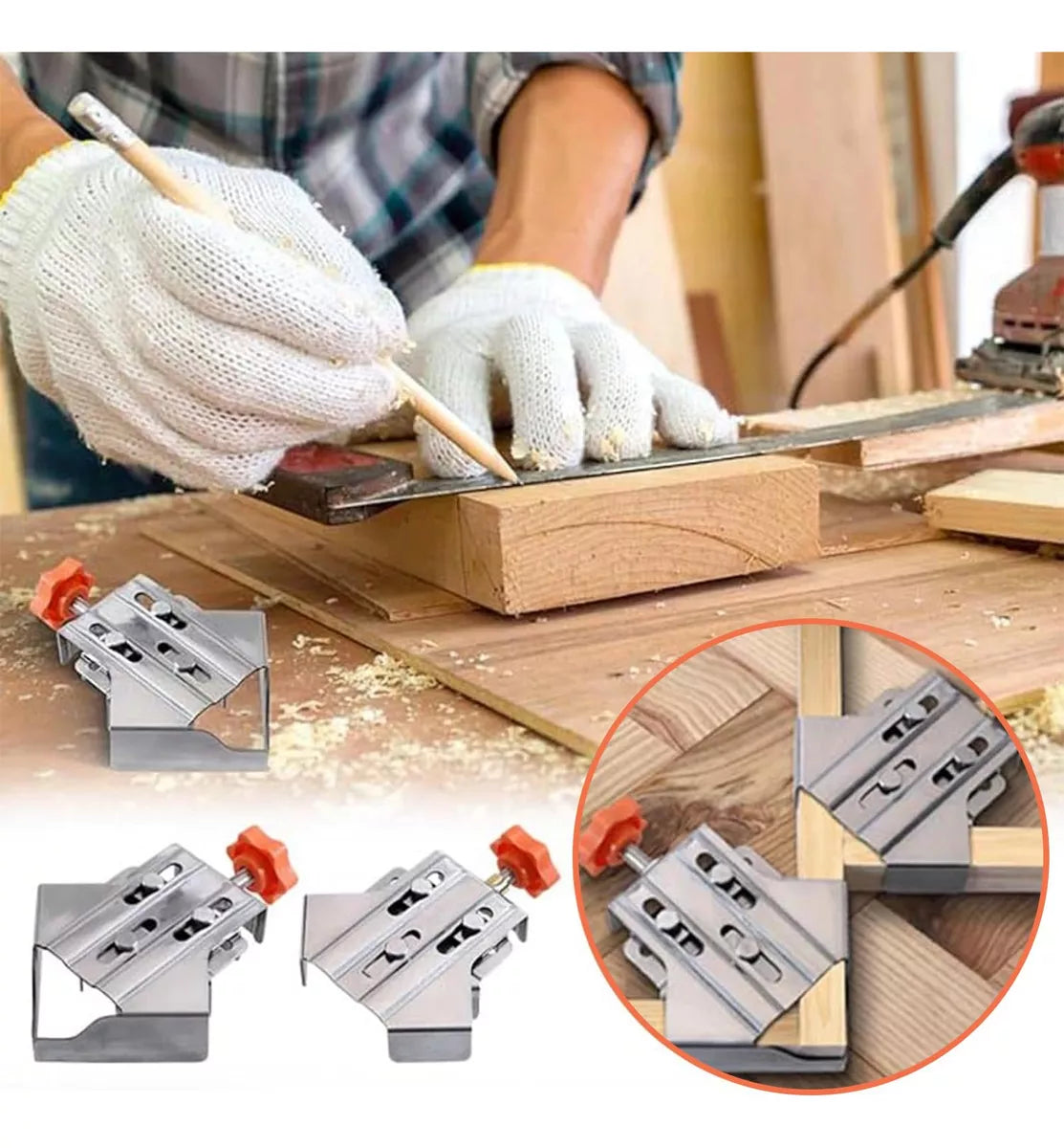 👷Abrazaderas fijadoras🔩UNE CON FACILIDAD PIEZAS DE DIFERENTES GROSORES EN UN ÁNGULO DE 90º