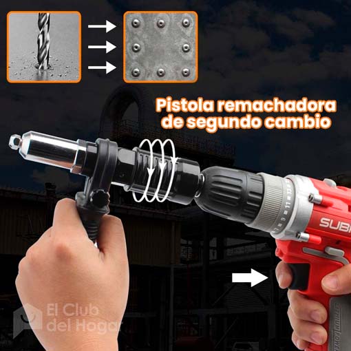 Remachadora para taladro + ¡7 discos de corte diamantado GRATIS! 🔥🎁