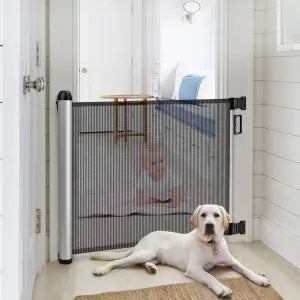 PUERTA DE SEGURIDAD RETRÁCTIL PARA NIÑOS 🤩👶🐶 ¡Garantiza la seguridad de tus pequeños y mascotas!