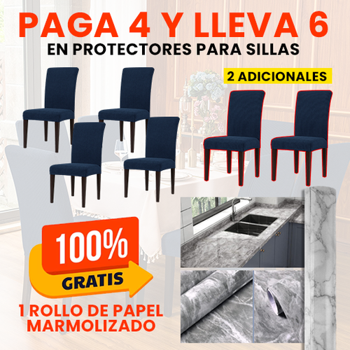 LLEVA 6 PROTECTORES + 1 ROLLO DE PAPEL MARMOLIZADO GRATIS 🎁🤩