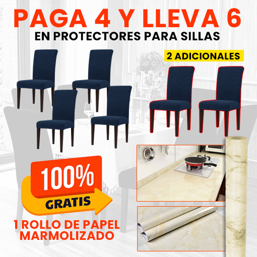LLEVA 6 PROTECTORES + 1 ROLLO DE PAPEL MARMOLIZADO GRATIS 🎁🤩