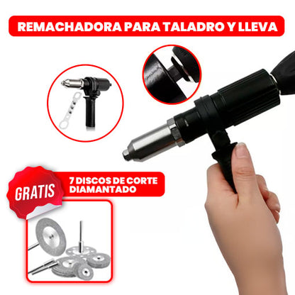 Remachadora para taladro + ¡7 discos de corte diamantado GRATIS! 🔥🎁