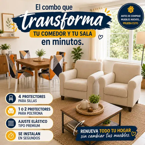 Combo Hogar 🌟 4 Protectores para Sillas y Poltronas 🪑🛋️
