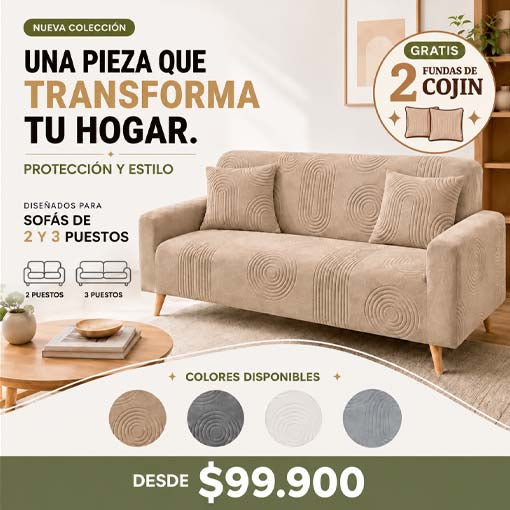 Protectores de sofá Nazca Lines + 2 Fundas de Cojines GRATIS 🛋️